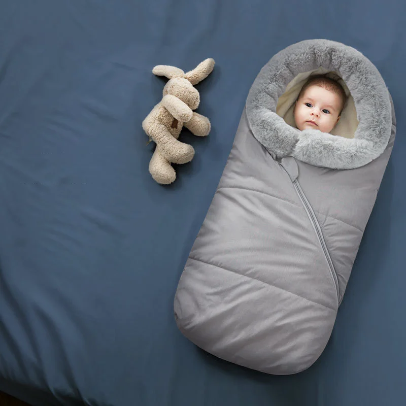 Зимний спальный мешок для детской коляски детское стеганое одеяло плотный и