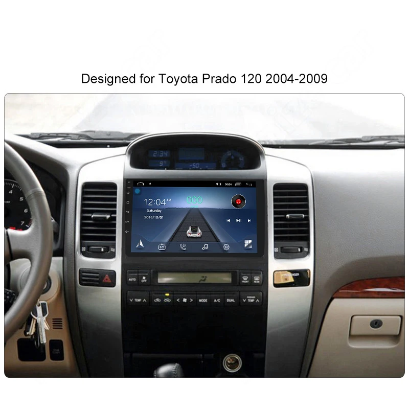 Автомагнитола 2 Din мультимедийный плеер с GPS 9 дюймов на Android 1 для Toyota Land Cruiser Prado 2004