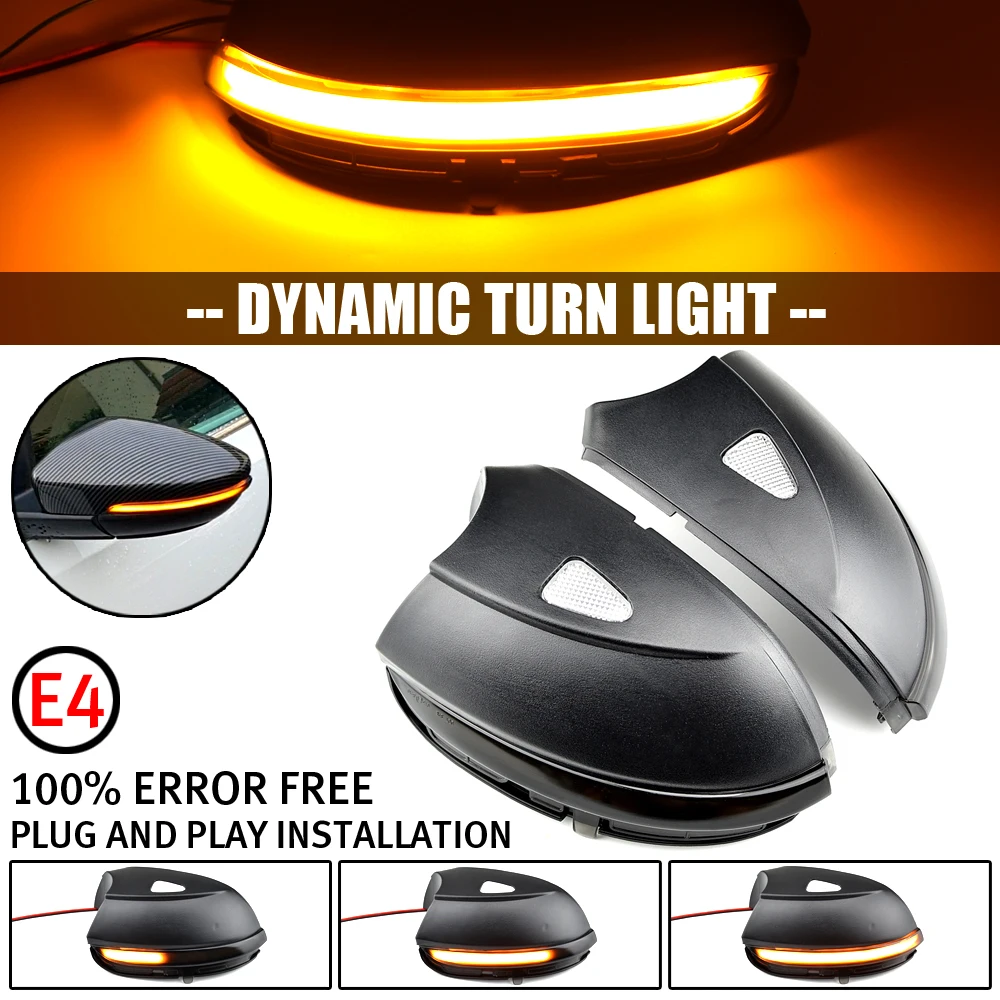 

LED Side Wing Dynamic Turn Signal Light Rearview Mirror Indicator For VW Passat CC B7 Beetle Scirocco Jetta MK6 Euro PR