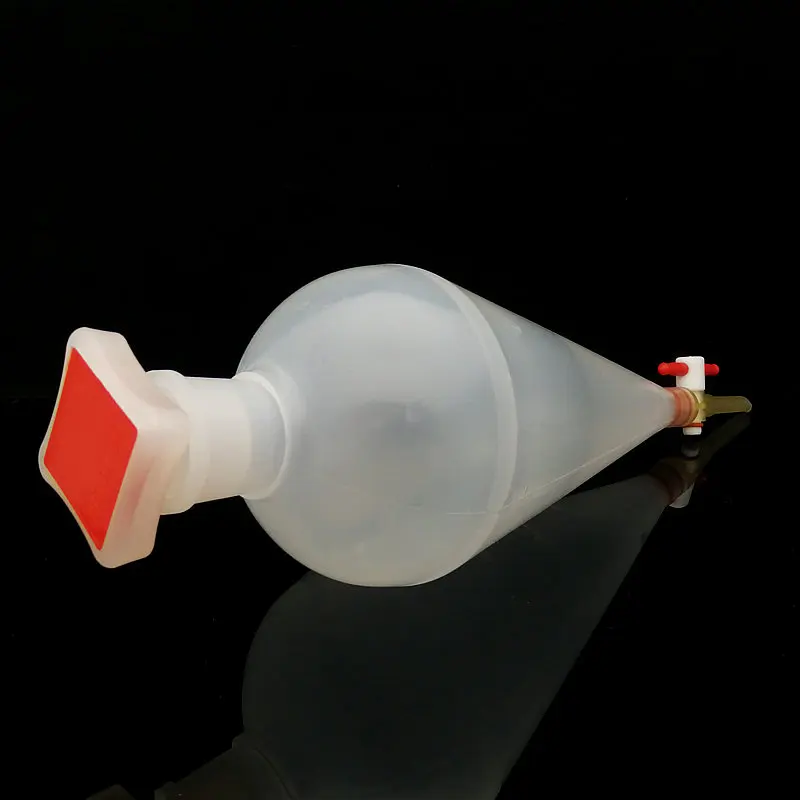 

1pcs 125ml 250ml 500ml 1000ml Pear-shaped Separatory Funnel with PTFE Pistons PP Separating Funnel Laboratory Supplies