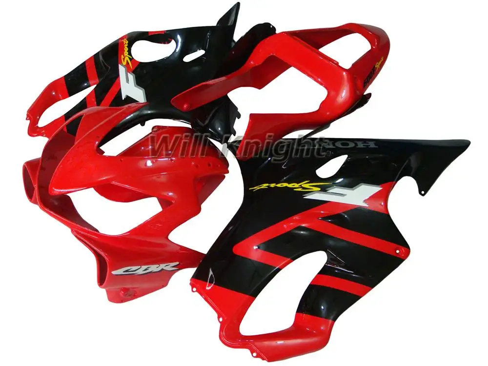 Черный красный кузов впрыска комплекты мотоциклетных обтекателей для Honda CBR600 F4I