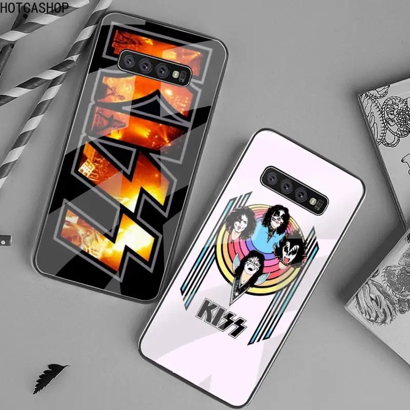 America Kiss Rock Band Phone Case Tempered Glass For Samsung S20 Plus S7 S8 S9 S10 Plus Note 8 9 10 Plus