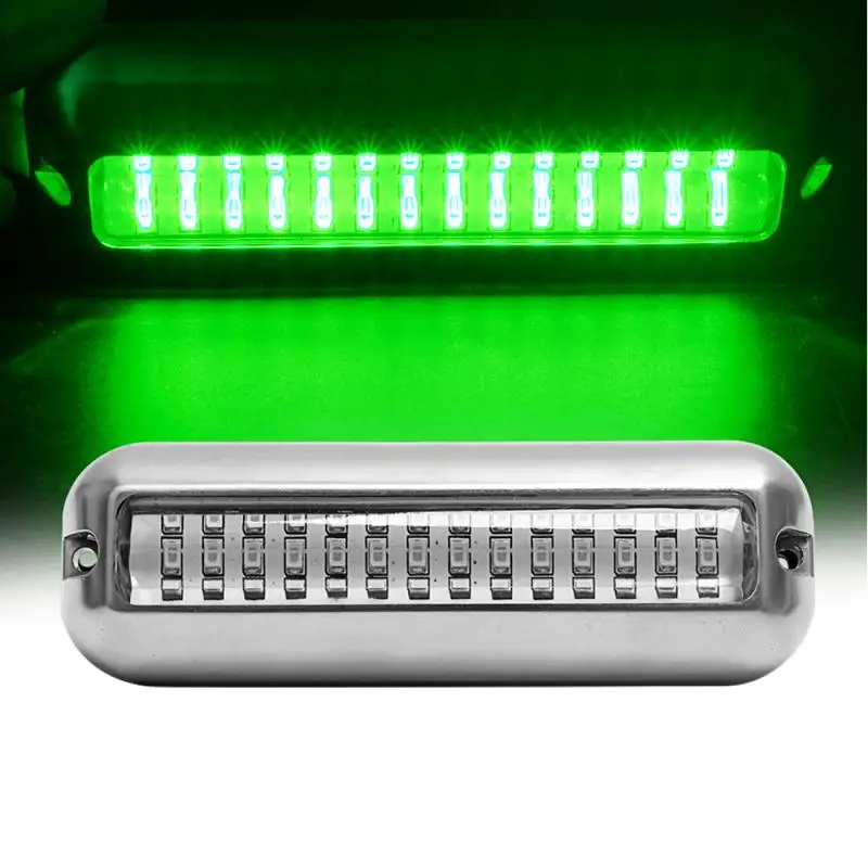 

Underwater Waterproof Pontoon Yacht Marine Boat Transom 80W 42 LED Stainless Steel Universal Light Navigation Blue/Green Marine