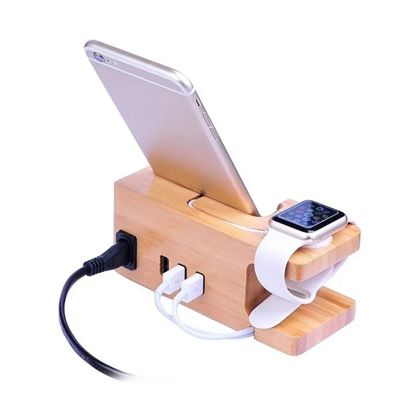 Зарядное устройство с 3 Usb-портами для Apple Watch и Phone подставка-органайзер