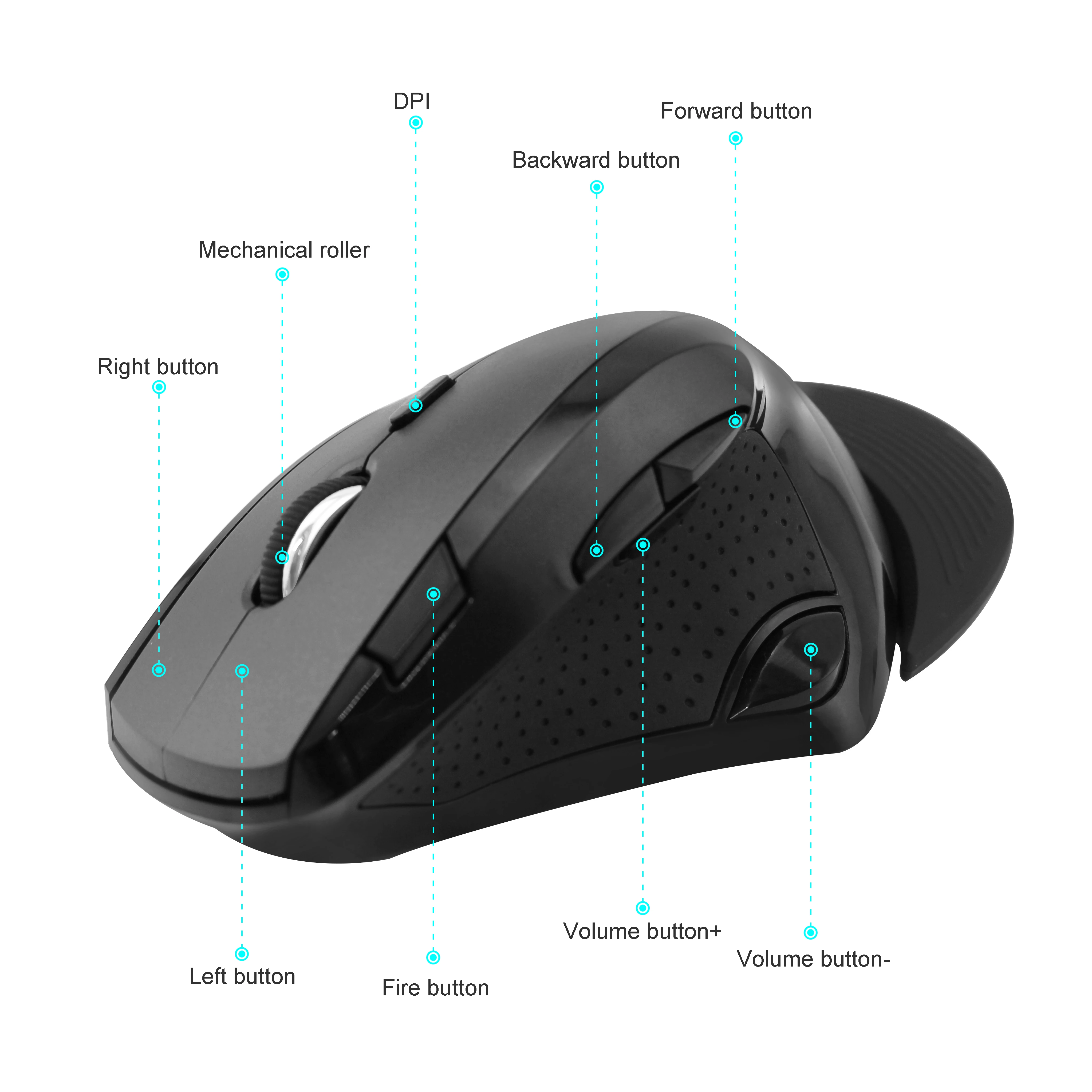 Wireless Vertical Mouse New 9D Ergonomic Design Office Gaming Mause USB 2400DPI Optical PC Mice Wrist Healthy For Laptop Desktop |