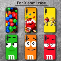 cute mms chocolate phone case for xiaomi mi 6 6plus 6x 8 9se 10 pro mix 2 3 2s max2 note 10 lite pocophone f1