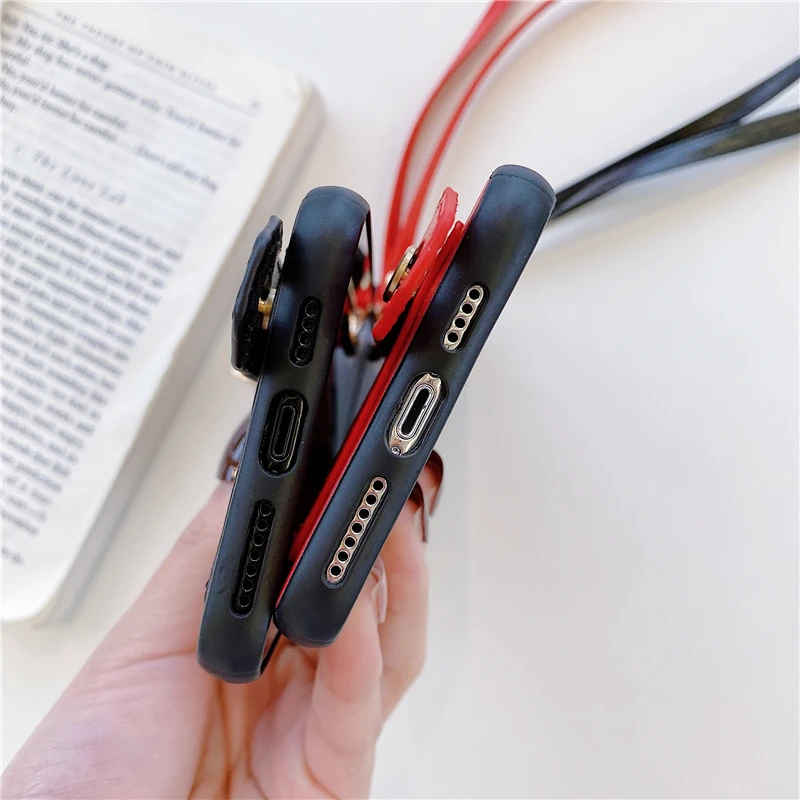 Браслет на запястье и кармашком для карточек кожаный чехол iPhone 11 12 Pro Max SE 6S 6 Plus 8 7 XR