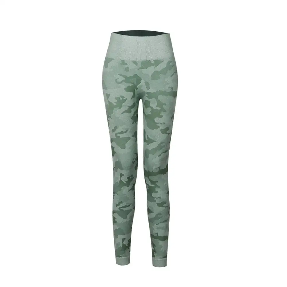 Женские камуфляжные бесшовные леггинсы с высокой талией Обтягивающие Леггинсы