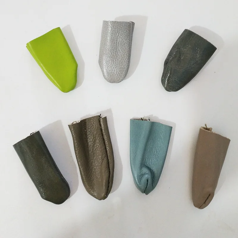 1 шт. из натуральной воловьей кожи случайный Цвет напальчник шерстяной фетр