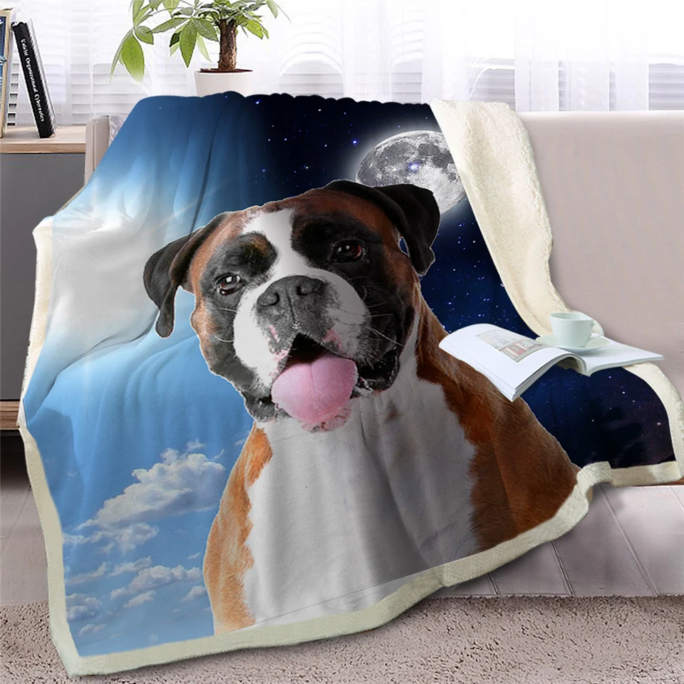 Blesslive одеяло для питомца собаки шерпы на кровать 3D Border Collie Throw Одеяло покрывало для животных день и ночь небо пейзаж чехол для дивана