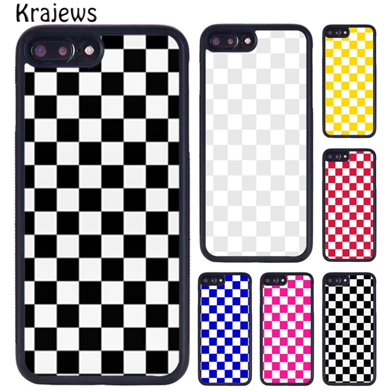 Чехол с шахматной панелью для iPhone X XR XS 11 Pro MAX 5 6 6S 7 8 Plus samsung Galaxy S7edge S8 S9 S10 | Мобильные