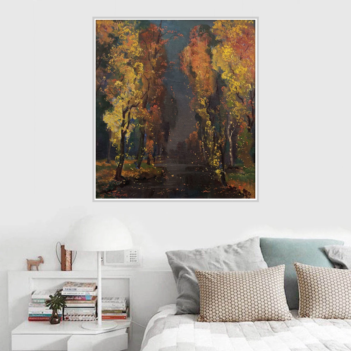Autumn Poplar Road Tree Poster Canvas Print Painting Wall Art Living Room Home Decoration | &amp Calligraphy