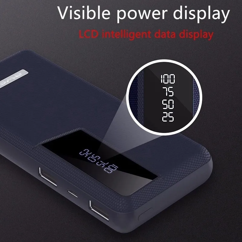 Портативный внешний аккумулятор 30000 мАч большой объем двойной USB для Xiaomi Samsung IPhone