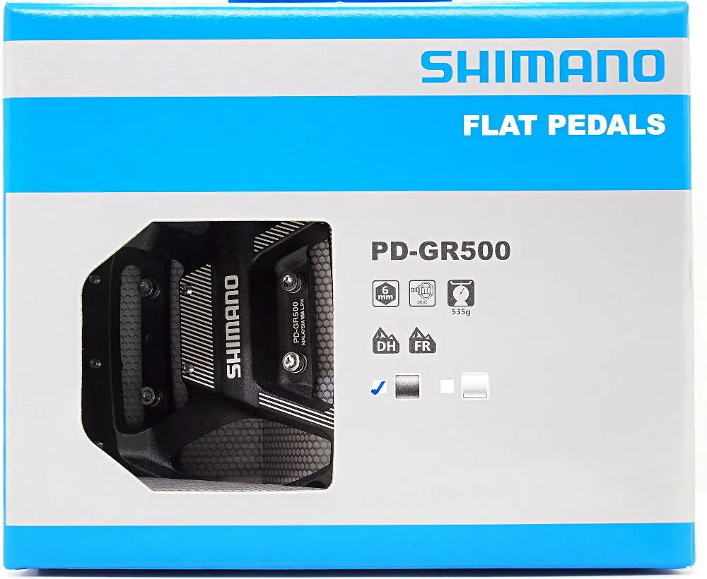 Оригинальные Shimano PD GR500 MTB плоские велосипедные педали из алюминия/сплава для