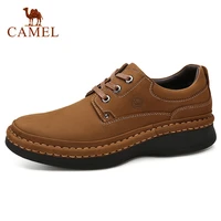 camel england genuine leather lace up men casual shoes hand stitched thick soled mens shoes footwear man