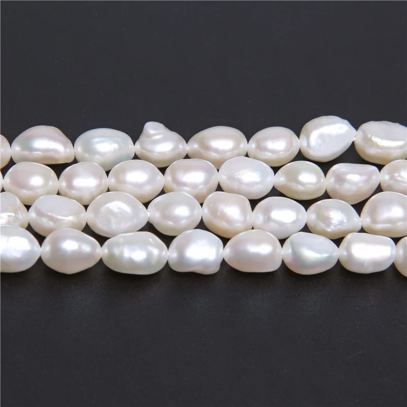 7-8mm white baroque Бусы из настоящего натурального жемчуга, настоящий пресноводный жемчуг, бусины в стиле барокко, свободные жемчужины для самостоятельного изготовления браслетов и ожерелий, ювелирных изделий 14,5" - Цвет: 7-8mm white baroque