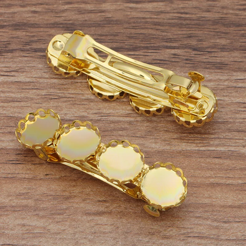 Женские винтажные пустые заколки для волос 100 шт. металлические девочек 12 мм