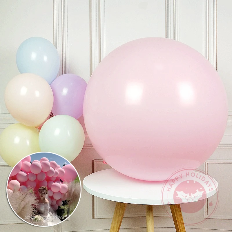 

5-36inch Macarone Pink Balloon Birthday Baby Shower Decor Wedding Room Festival DIY Decoration Giant Latex Balloons Supplies