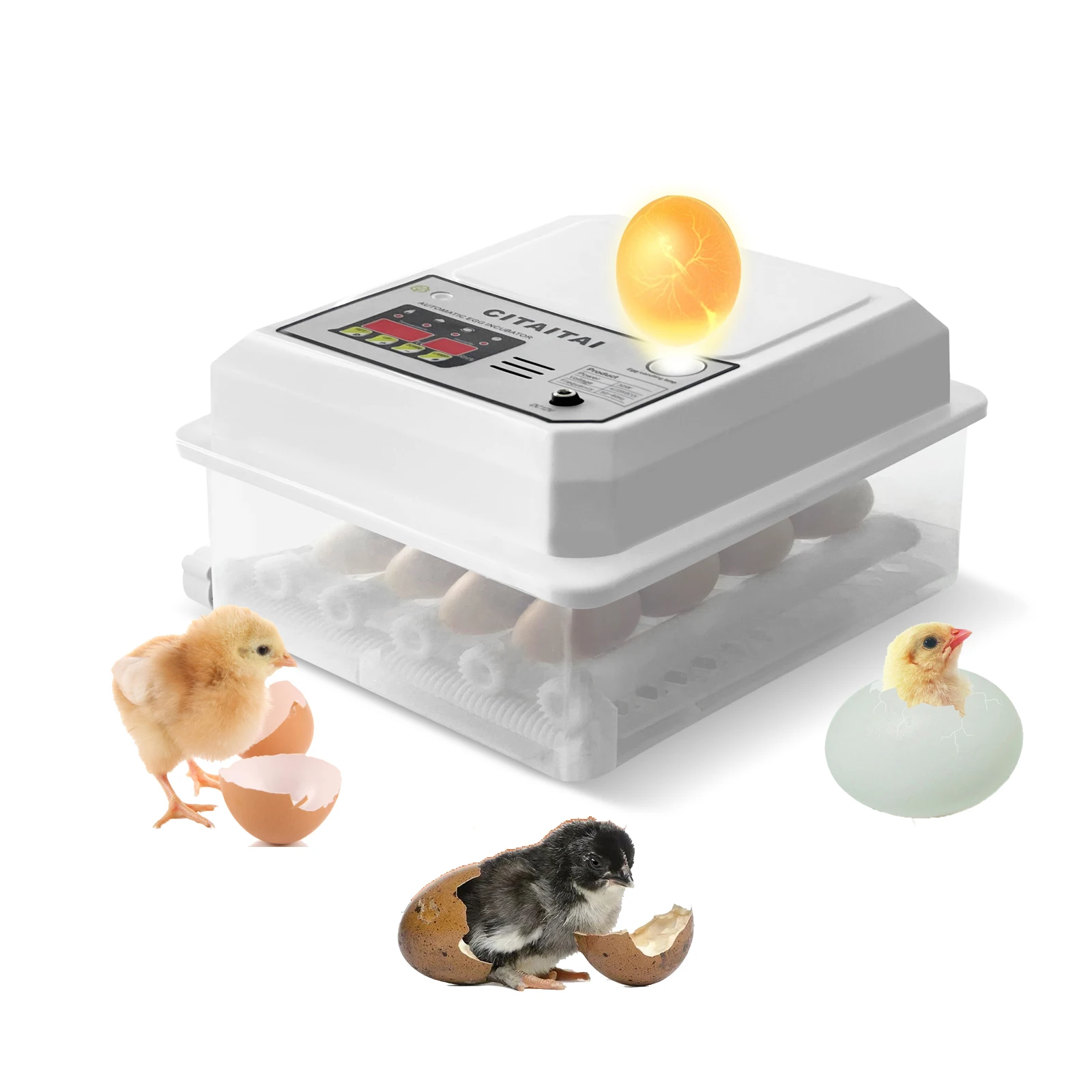 

16 Eggs Incubator Brooder Fully Automatic Incubator Farm Chicken Bird Quail Duck Poultry Hatchery Turner Egg Incubator Hatcher