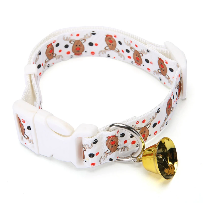 

Cat Dog Collar Tag Christmas Walking Training Pet Dog Leash Santa Claus Adjustable Puppy Collar for Small Medium Large Dogs