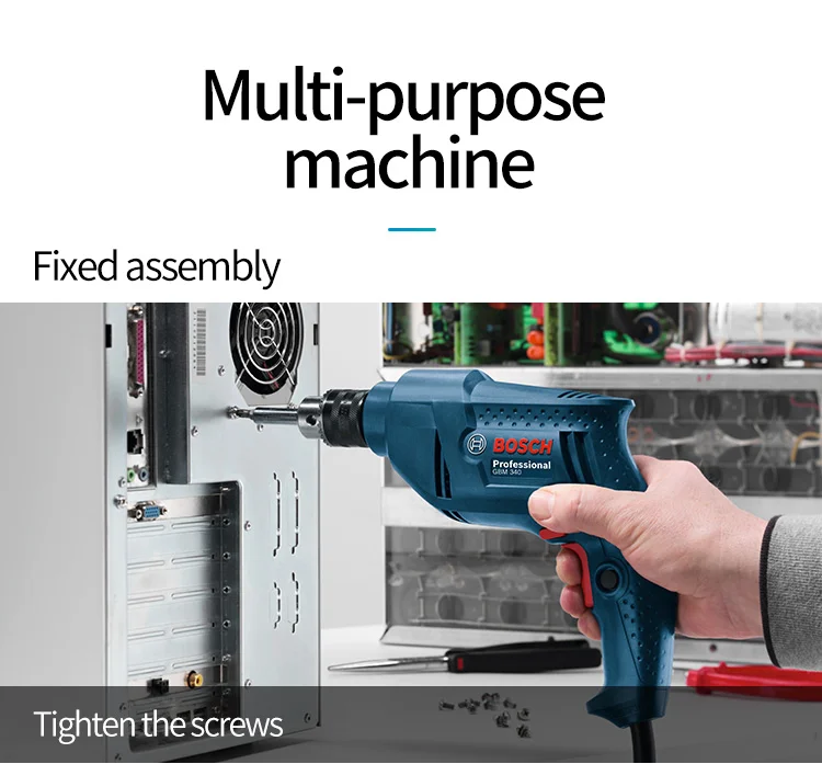 BOSCH GBM340 электрическая сверлильная электрическая отвертка ручная дрель пистолет электрическая дрель многофункциональная ручная дрель для дома
