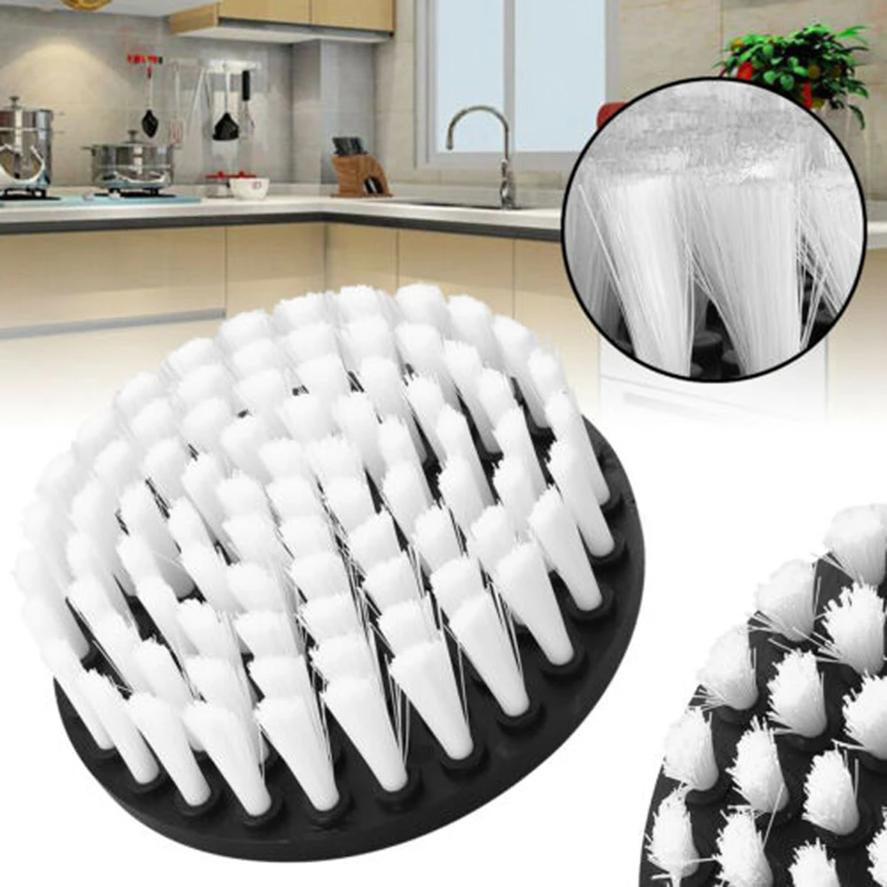 1 X новая белая дрель щетка Скраб колодки мощность скруббер чистящие наборы