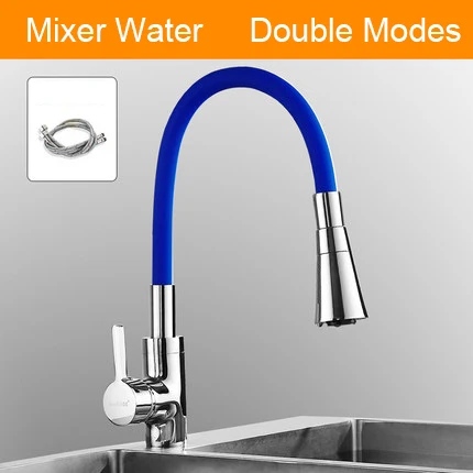 Senlesen Single Cold& Mixer Water Kitchen Faucet Silica Gel Nose Any Direction Rotating Torneira Cozinha Single Handle Tap - Цвет: mixer 2-ways