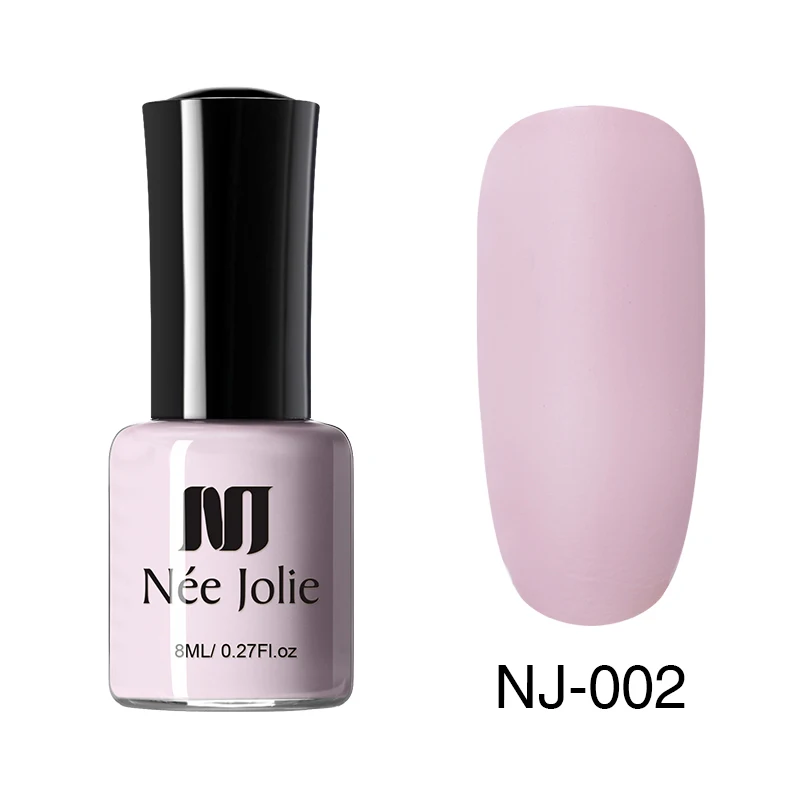 8ml Matte NJ-02 Матовый лак для ногтей NEE JOLIE 65 цветов 8/7. 5/3. 5 мл стойкий лак для ногтей Быстросохнущий лак для ногтей с голографическим эффектом - Цвет: 8ml Matte NJ-02