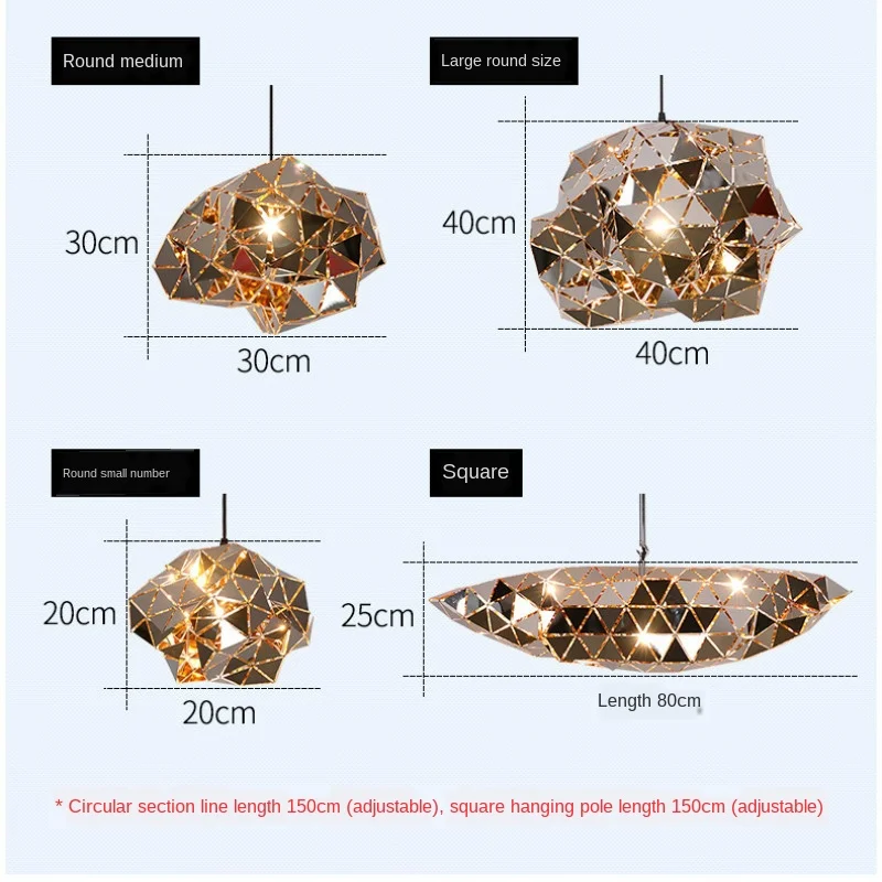 

Nordic-style stainless steel chandelier creative simple living room dining room bar decoration pendant lights indoor lighting