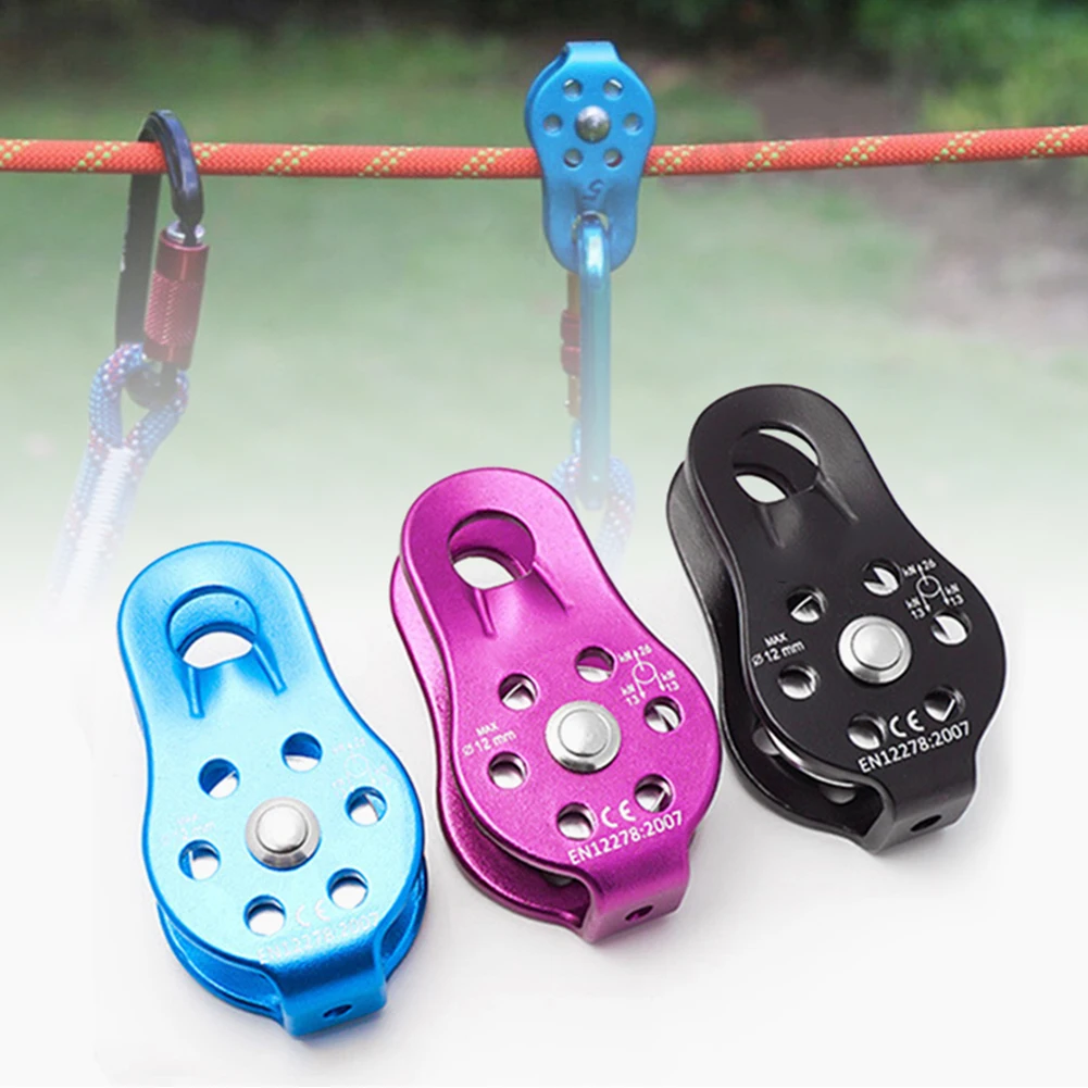 

Rock Climbing Climbing Pulley 26KN Fixed Single Rope Pulley Rescue Survival Sheave Arborist Gear Outdoor Survival Tool