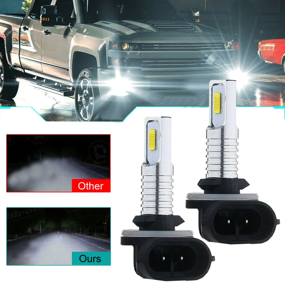 

2Pcs/1-Pair Car Auto 881 LED Fog Light Driving Bulbs 862 886 889 894 896 898 Xenon 6000K White Car Accessories Bright Safety