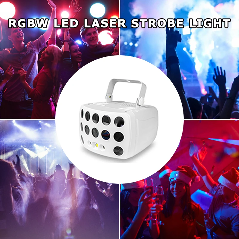 Remote Control DMX RGBW LED Laser Strobe Disco DJ Beam Spot Stage Lighting Effect Party Dance Club Wedding Party Use