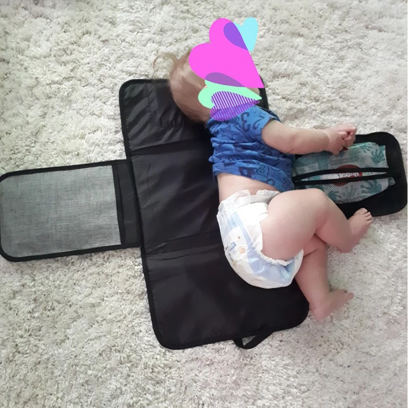 Cambiador de pa&ntilde;ales 3 en 1 para beb&eacute;, bolsa de viaje multifunci&oacute;n, port&aacute;til, plegable y limpia-1