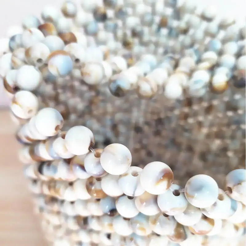 Женская сумка с бисером Caker разноцветная летняя пляжная Повседневная Сумка-ведро