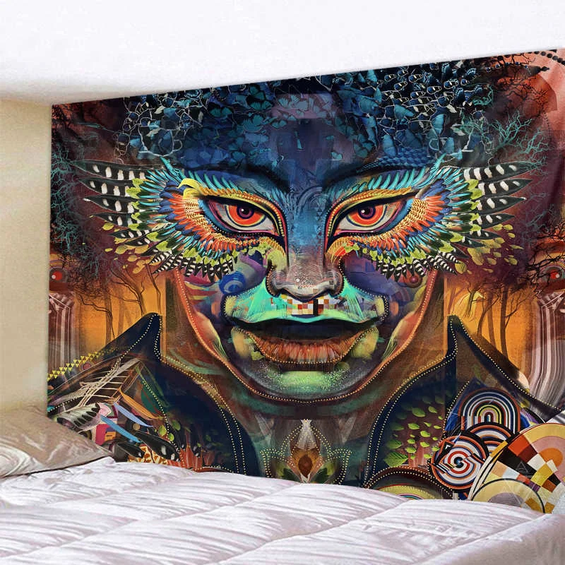 

Colorful Geometric Blankets Tapestry Wall Hanging Bohemian Bedspread Blanket Dorm Home Decor mantas mandalas