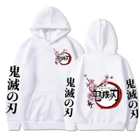 new demon slayer graphic print hoodie kimetsu no yaiba pullover loose mens womens sweatshirt japanese anime streetwear unisex