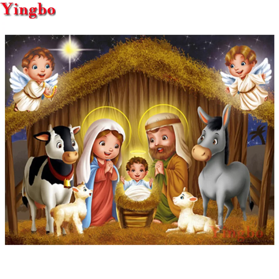 Сделай сам алмазная живопись религия ребенок 5D полная квадратная/круглая дрель