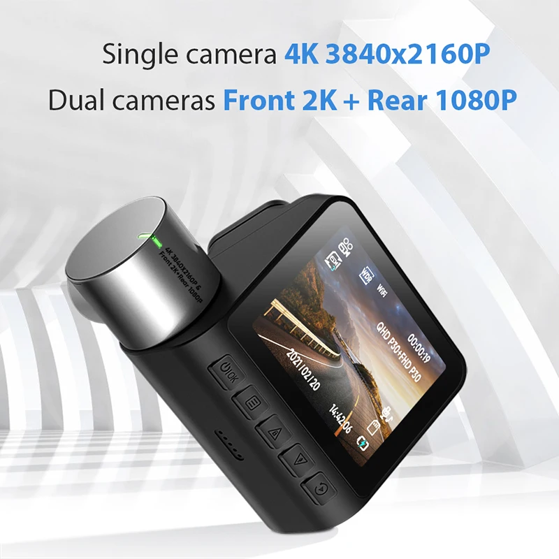 Новый V50 видео Регистраторы Dash Cam 4K G Сенсор Wi Fi Камера Двойной объектив DashCam