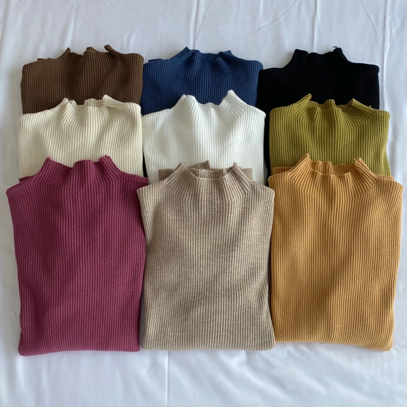 

Half Turtleneck Bottoming Shirt Female Winter Underwear 2020 New Style Spring and Autumn All-Match Tight Fashionable