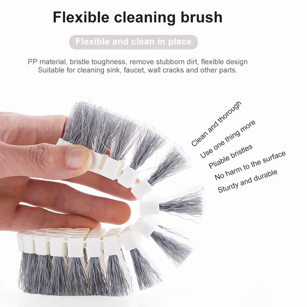 

1PCS Cleaning Brush Cooker Cleaning Brush Flexible Pool Brush Bath Tile Brush Bathroom Brush Without Dead Angle Floor Brus