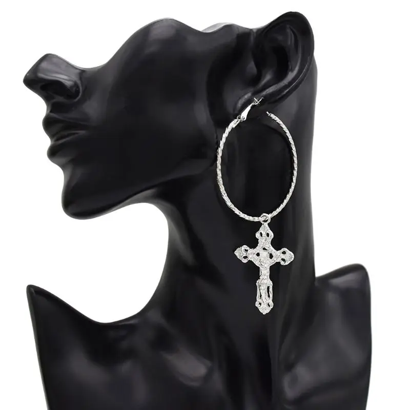 

Cross Earrings Pendant Dangle Ring Exquisite Fashion Vintage Women Jewelry Charms Party Punk Vintage Luxury Lady Elegant Gifts