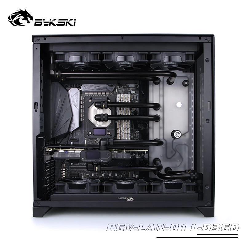 Online BYKSKI Acryl Bord Wasser Kanal Lösung Verwenden Für LIAN LI O11 Dynamische Fall Für CPU Und GPU Block / 3PIN RGB / Combo DDC Pumpe