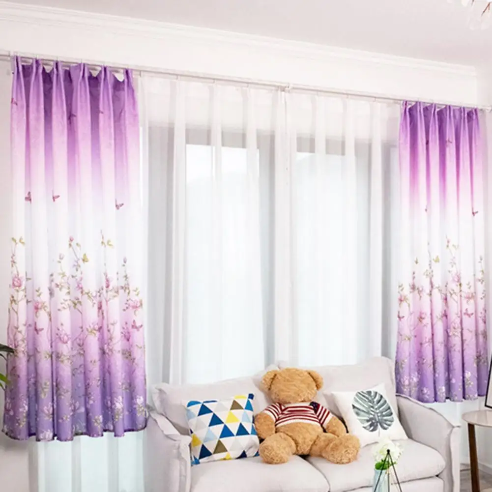

Great Window Voiles Skin-friendly 2 Sizes Colorful Window Treatment Drapes Window Treatment Sheer Curtain