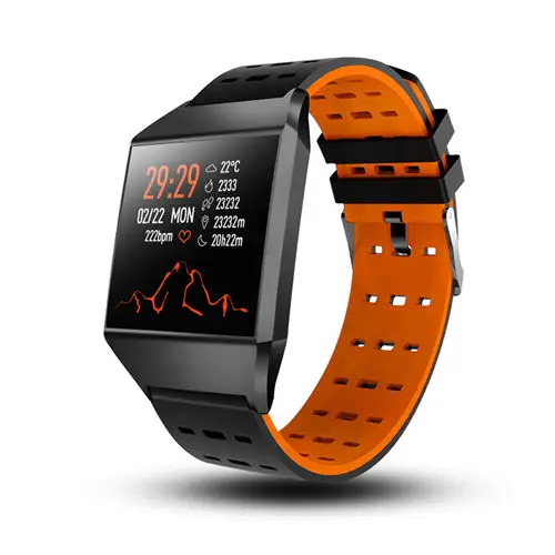 orange Lerbyee смарт-браслет W1C кровяное давление Водонепроницаемый Фитнес-трекер часы монитор сна смарт-браслет для iPhone HUAWEI - Цвет: orange