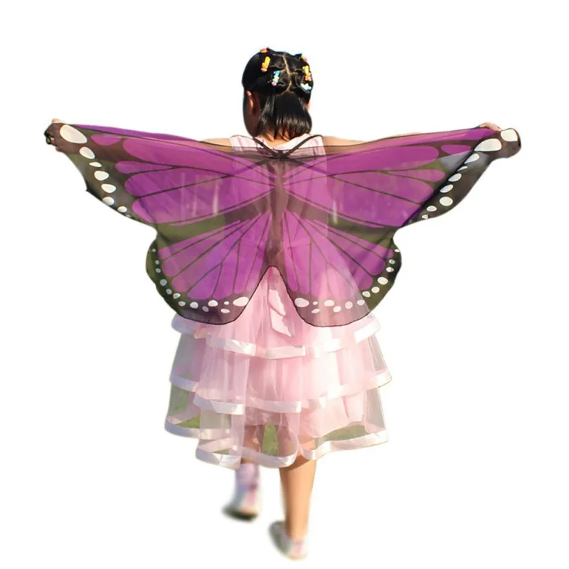 Вечерние танцевальные костюмы косплей сказочная принцесса Дети Крылья бабочки +