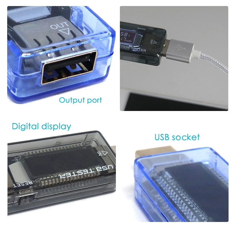 ЖК дисплей USB детектор Вольт Напряжение тока доктор зарядное устройство ёмкость