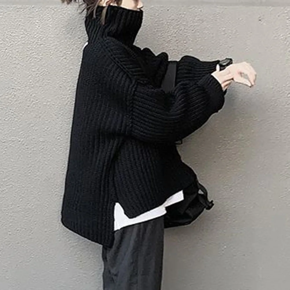 

New Turtleneck Sweater Women Winter Warm Black Long Sleeve Knitted Top Simplicity Korean Fashion Ladies Streetwear Casual Jumper