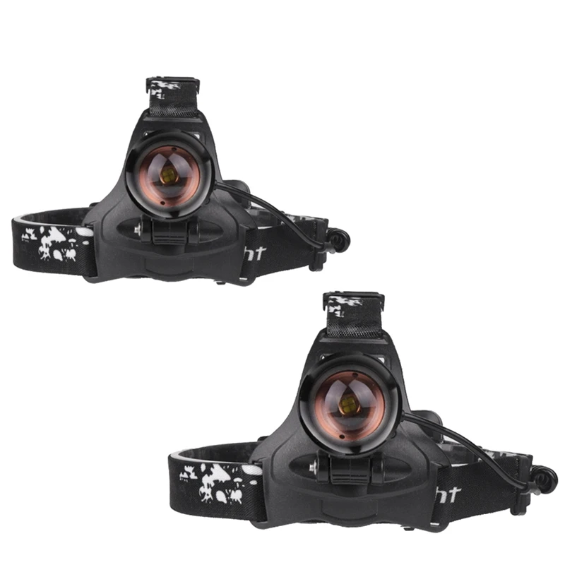 

XHP50 Headlight, Strong Light Fishing Headlight, Zoom Long Shot Headlight Head Light Lamp + USB Cable