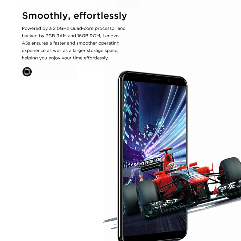 Global Version Lenovo A5S A5 S MTK6761 Quad core 5.45 inch Smartphone 2GB 16GB ROM Android P Face ID 4G Cellphone