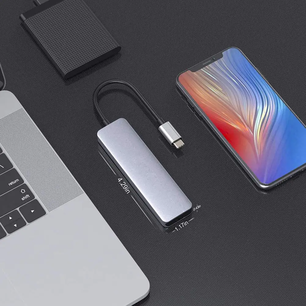 

Compact Useful 2 USB-C 2 USB-A 3.1/3.2 Hub Adapter Portable USB-C Docking Station 4 Port for PC